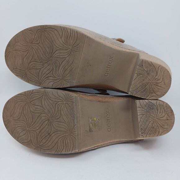 Aetrex COREY Suede Clogs 7.5-8 EU38 Tan Cork Boho Neutral Comfort Shoe Festival - Picture 12 of 16